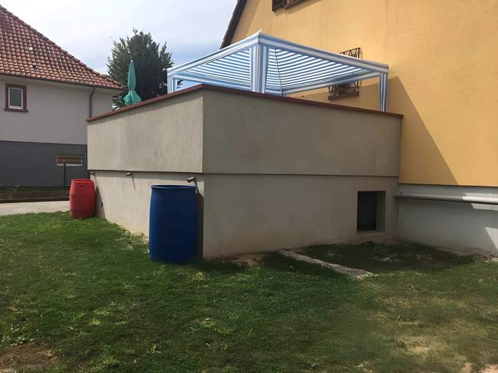 Réalisation terrasse béton Geispolsheim