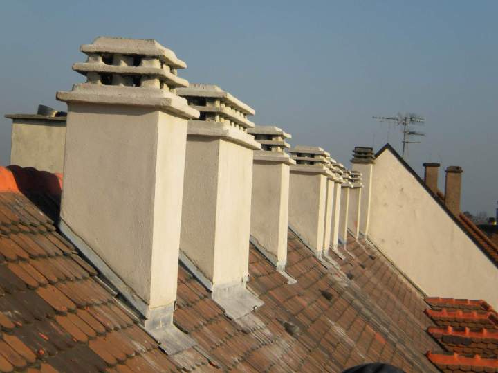 Travaux rénovation crépi souche cheminée Geispolsheim