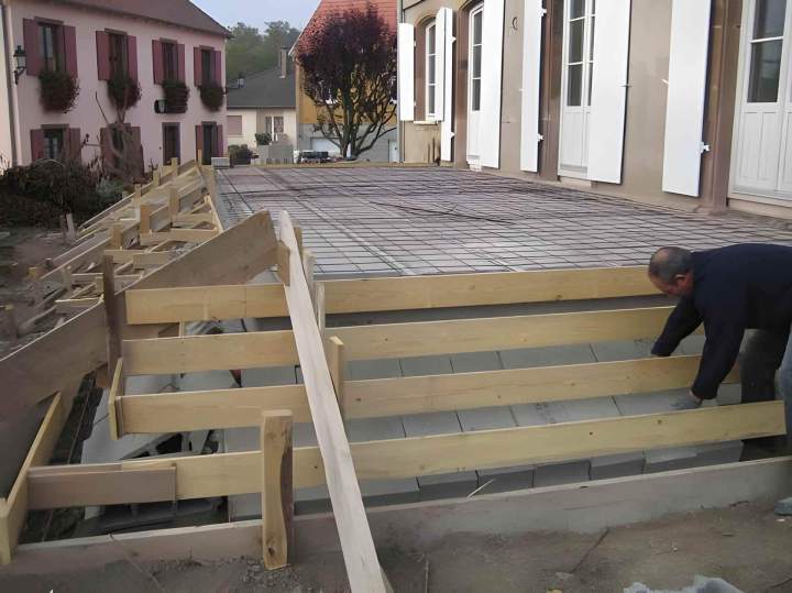 Création terrasse en béton Geispolsheim